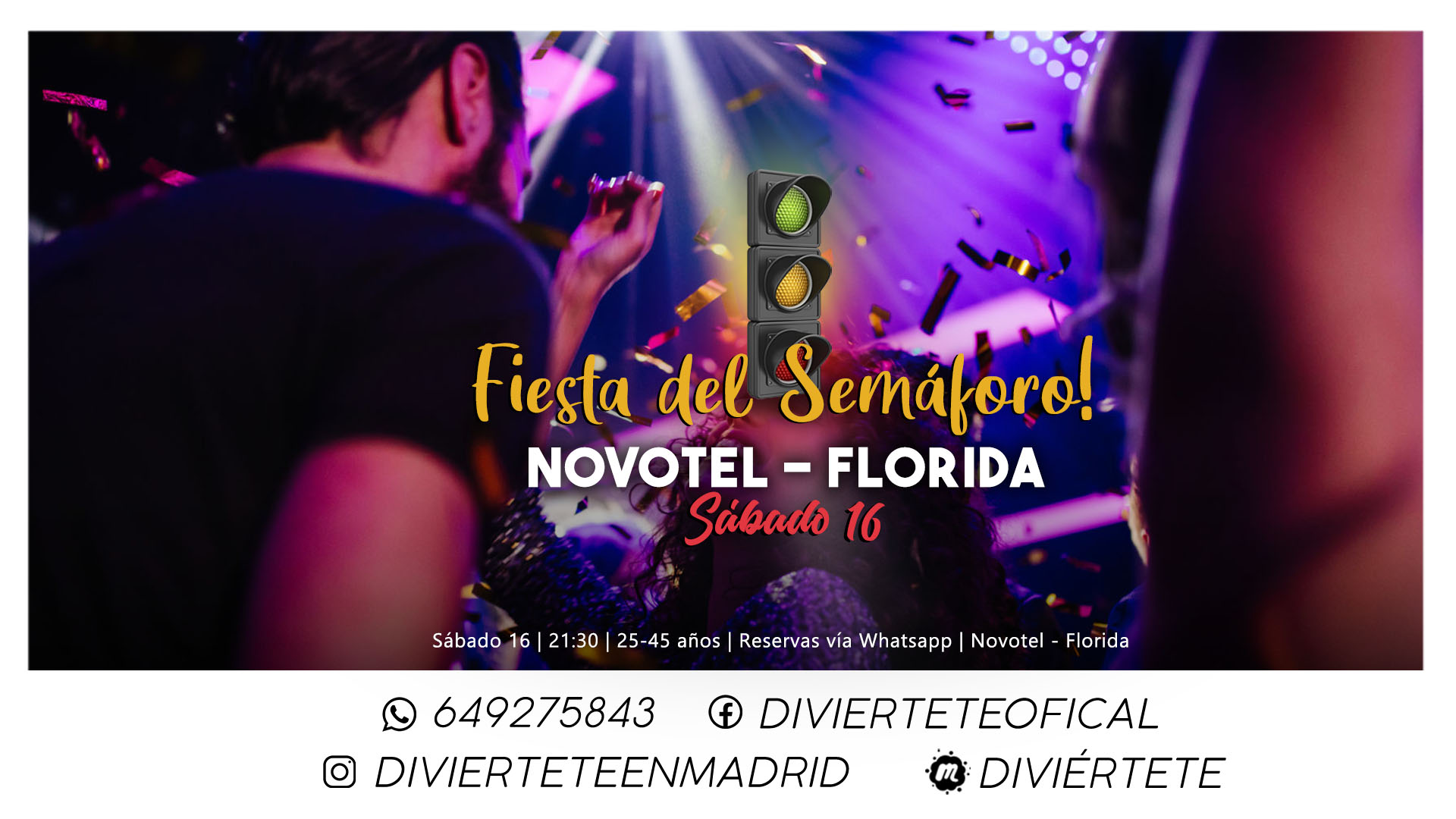 🚦Fiesta del semáforo🚦 Novotel – Florida ¿Quieres conocer gente nueva?