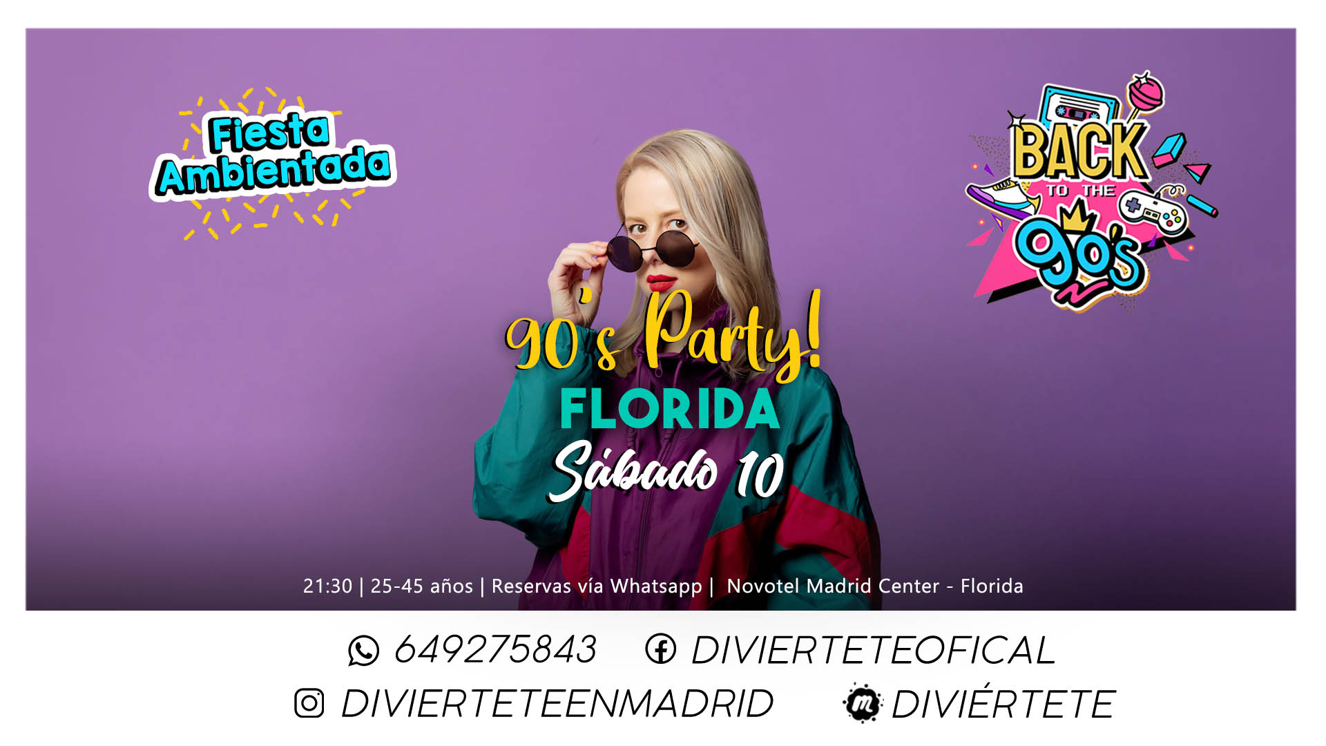 🦩⚡Fieston tematico, Back to 90s -2000 Party 🦩⚡ 🎧DJ Remember.