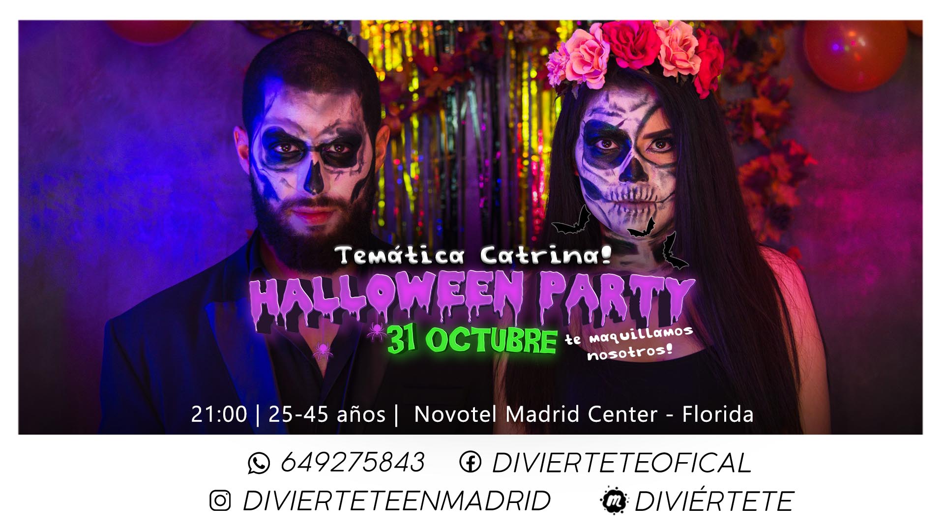 🎃Halloween Party en Florida con previa en Novotel 🎃