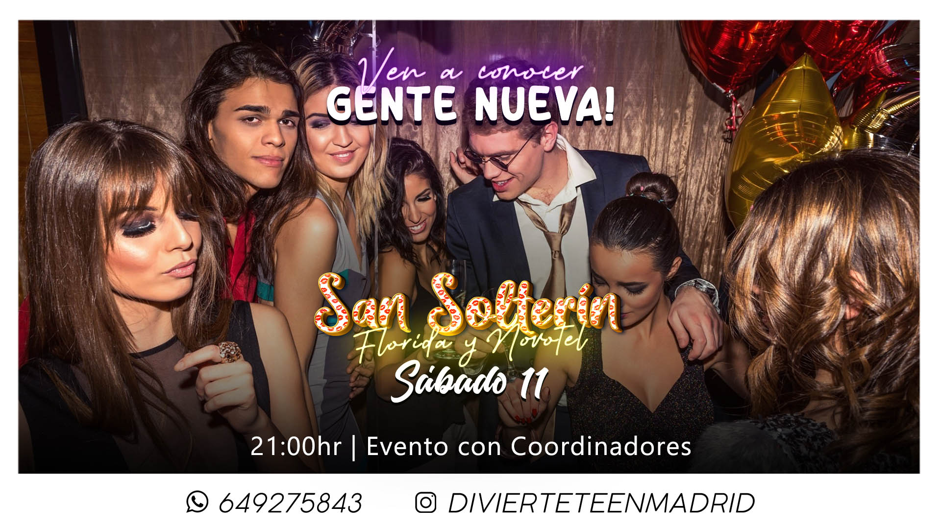 ¡Gran Fiesta de San Solterín! Vente a conocer gente nueva ❤️