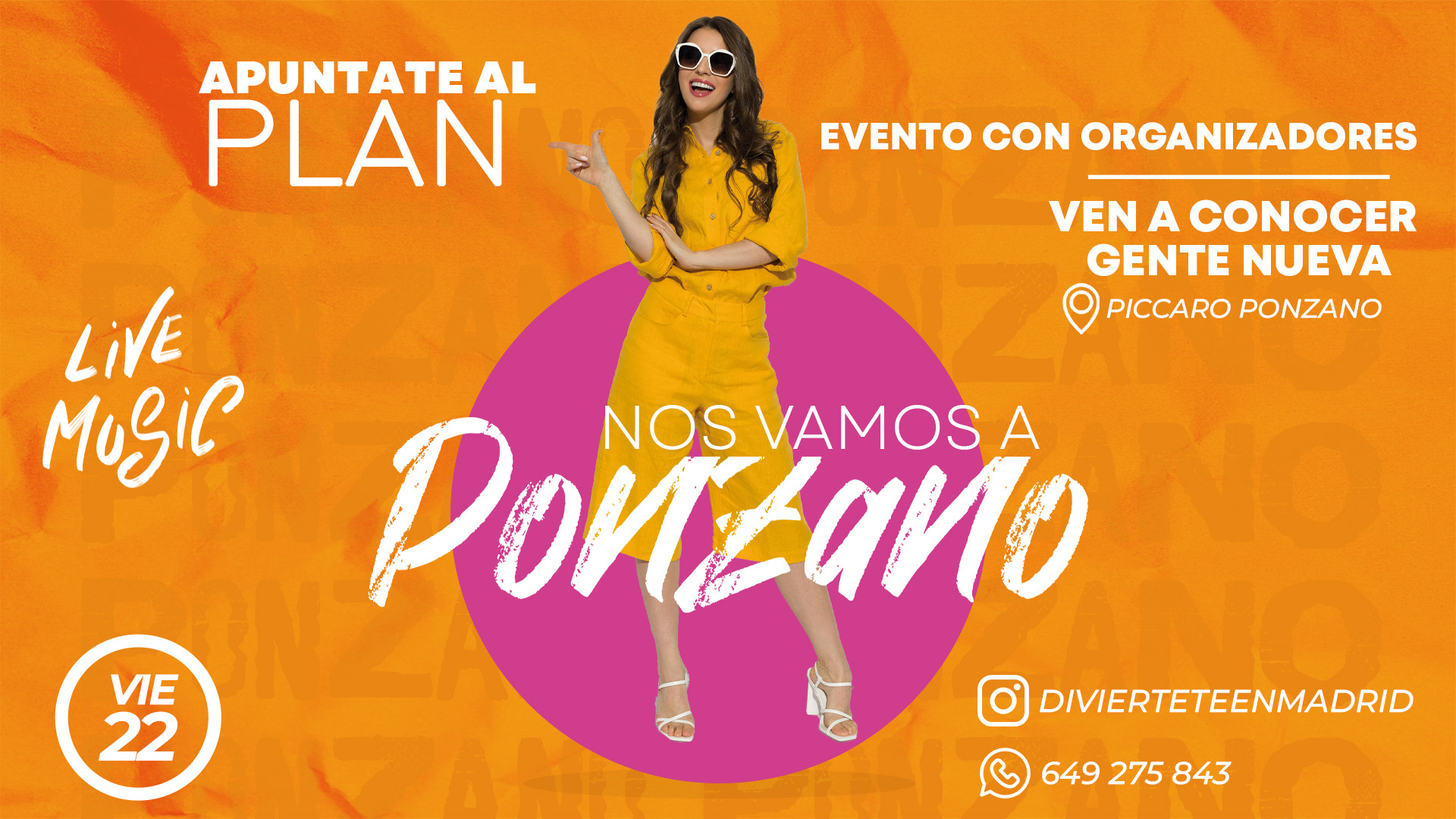 NOS VAMOS A PONZANO CON MÚSICA EN DIRECTO Y PICOTEO INCLUIDO!