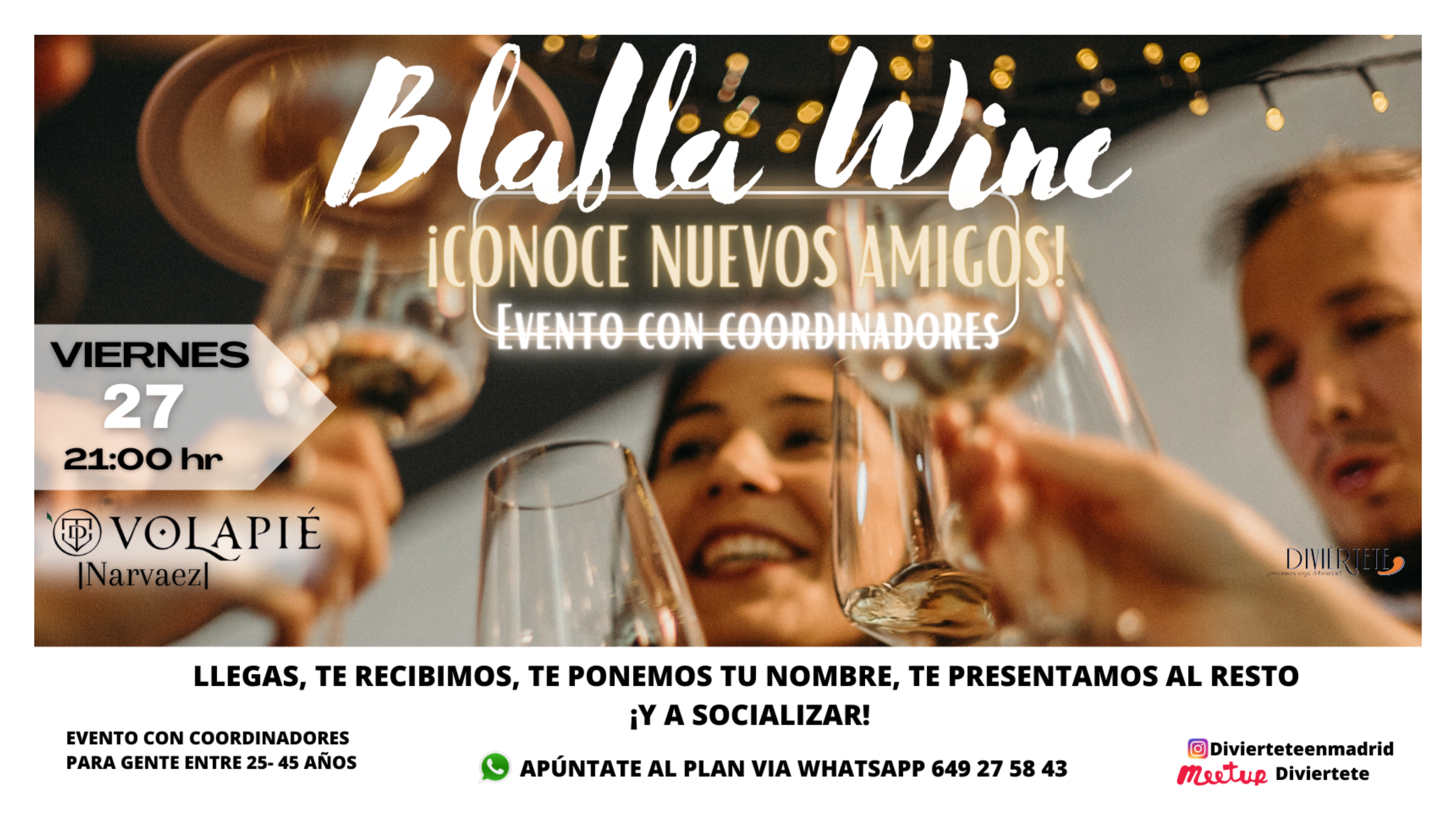 BLA BLA WINE PARTY DE VINOS Y FIESTA EN FLORIDA RETIRO.
