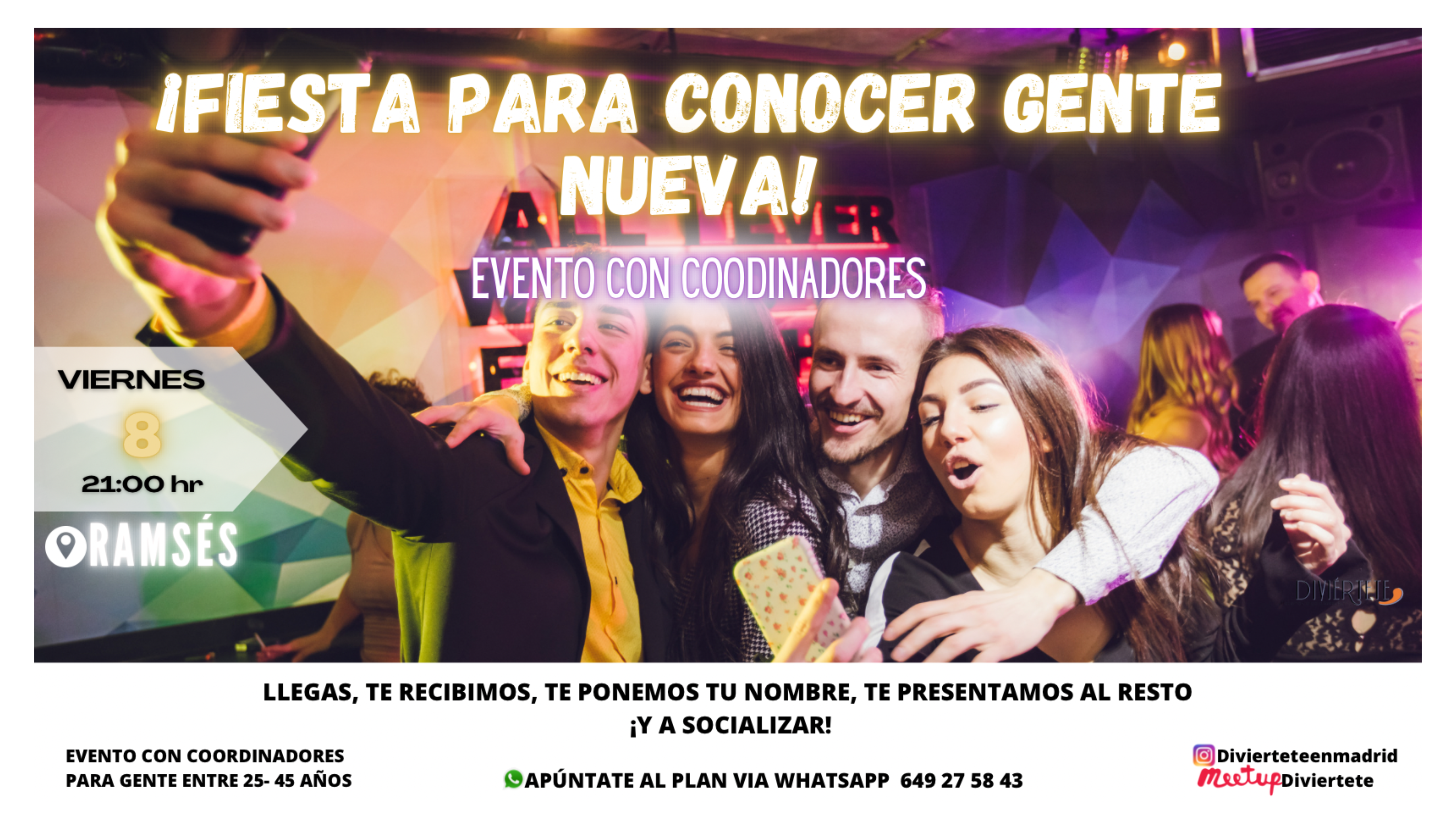 FIESTA PARA CONOCER GENTE NUEVA EN CRISTAL ROOM DE RAMSES.