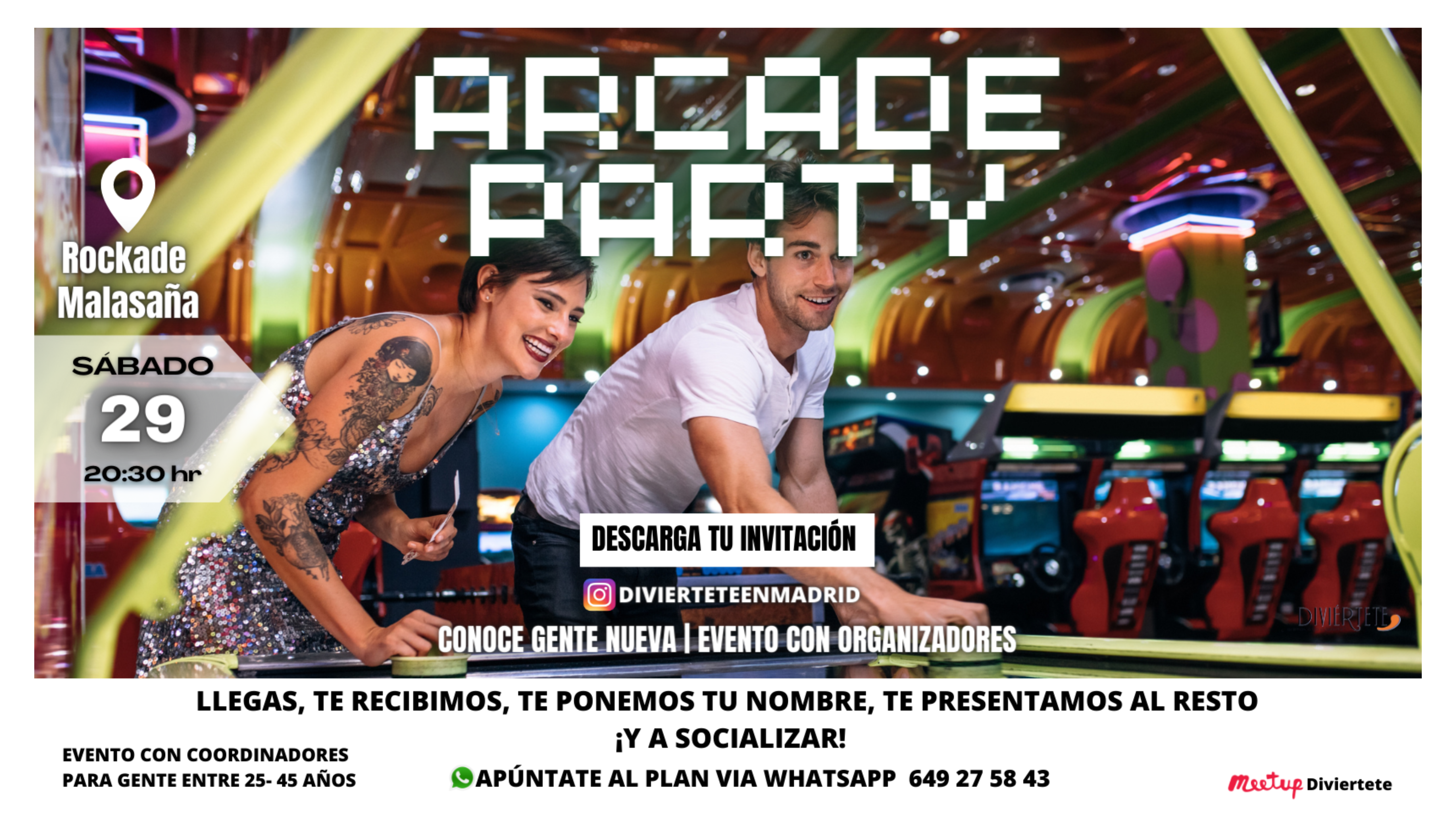 ARCADE PARTY EN ROCKADE MALASAÑA. EVENTO SUPER ORIGINAL.